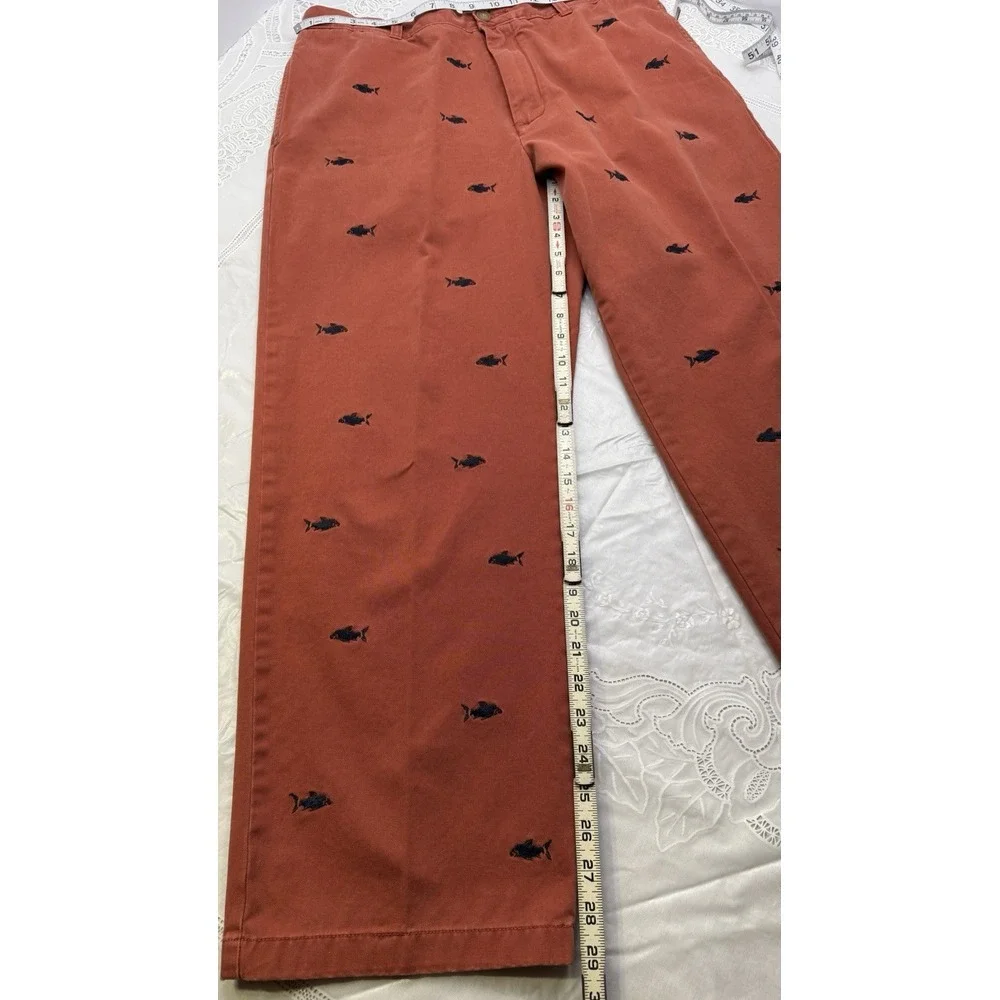 J. Crew‎ Wool Blend Sweater Sz L Blue AA027 NWT & Embroidered Fish Chino 36x30